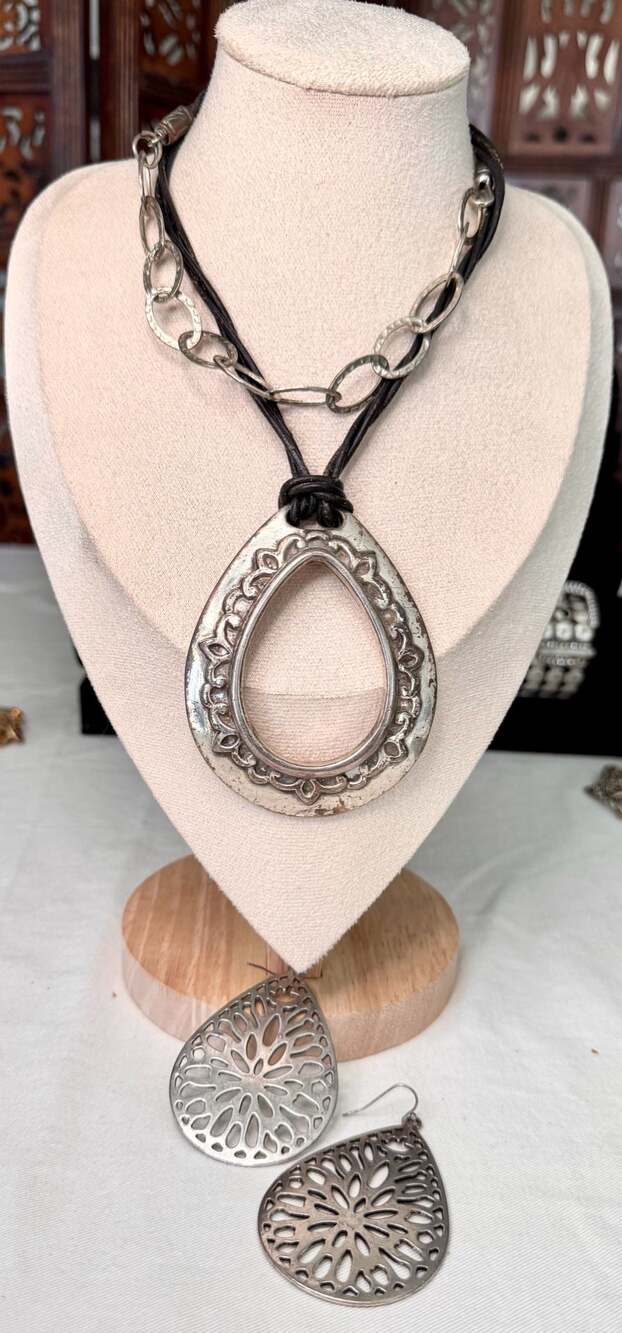 Taiwan R.O.C 1994 Vintage Braided Leather Silver Headwear Belt Adjustable Used